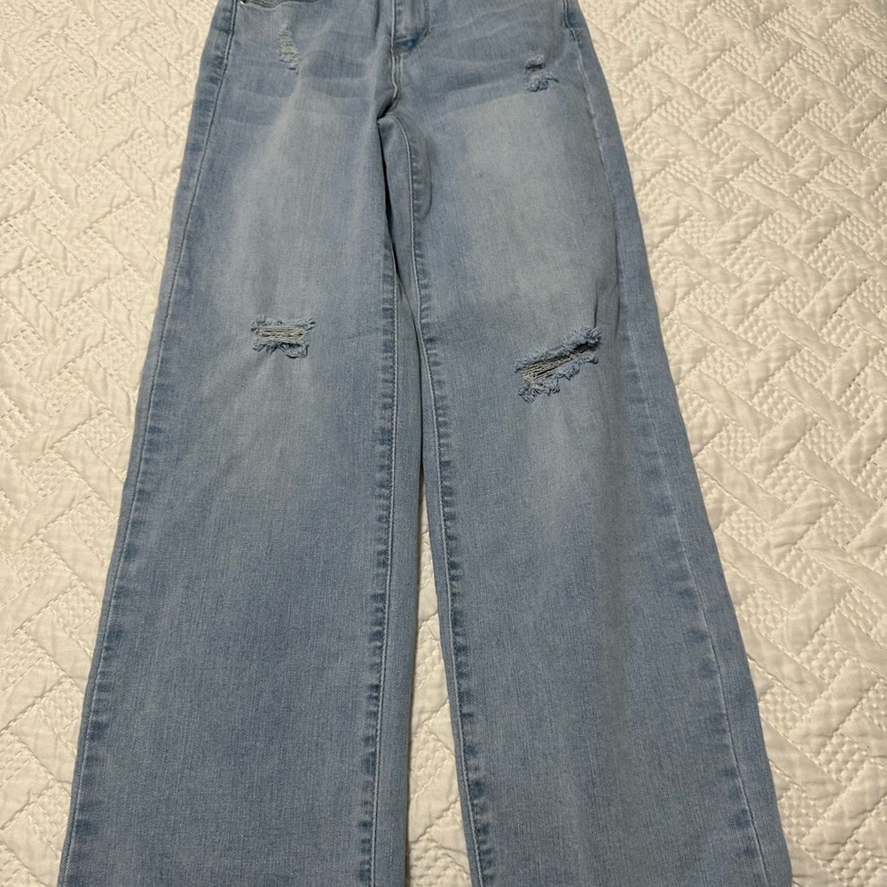 Royalty To Me Girls Classic Blue Distressed Jeans